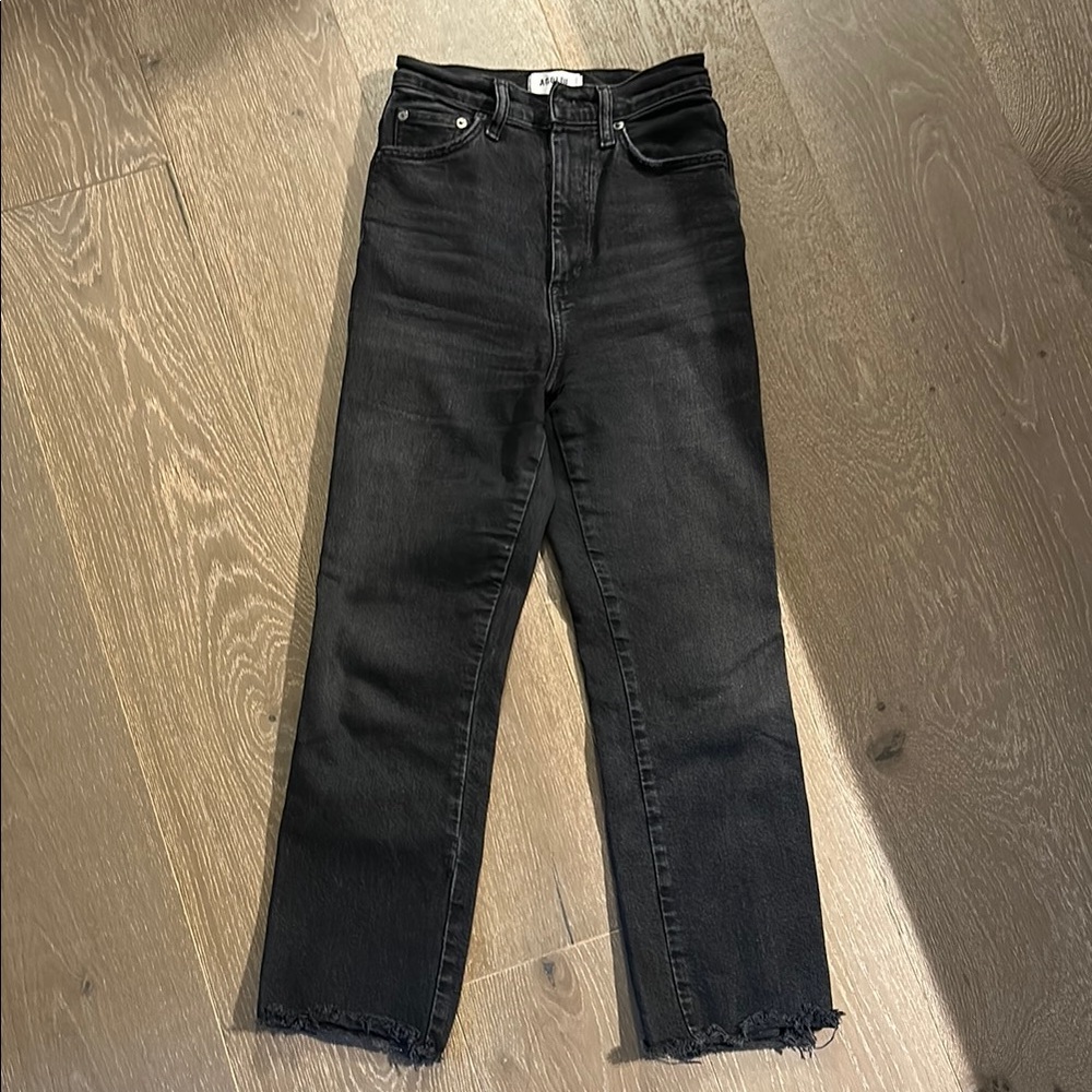 Agolde Black Cropped Ankle Jeans